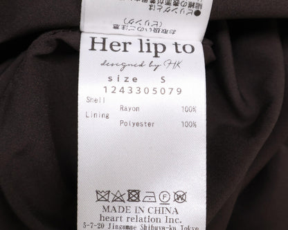 Her lip to チェルシー チェック タイ ドレス レーヨン ドレス