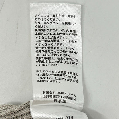 バトナー ハイカウントリネンクルーネックトップス