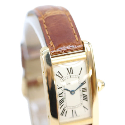 カルティエ タンクアメリカン Au750 クオーツ