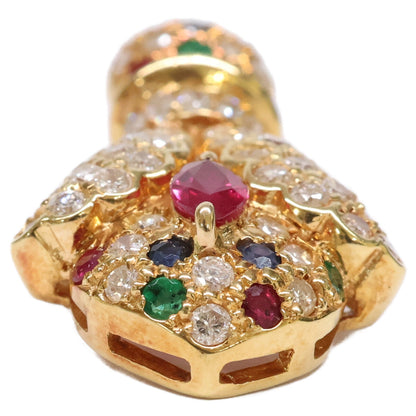 Au750 ダイヤモンド ルビー エメラルド サファイア ペンダント