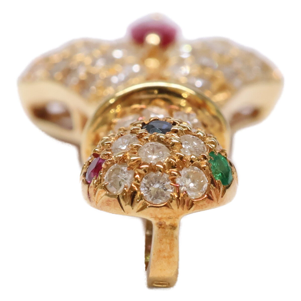 Au750 ダイヤモンド ルビー エメラルド サファイア ペンダント