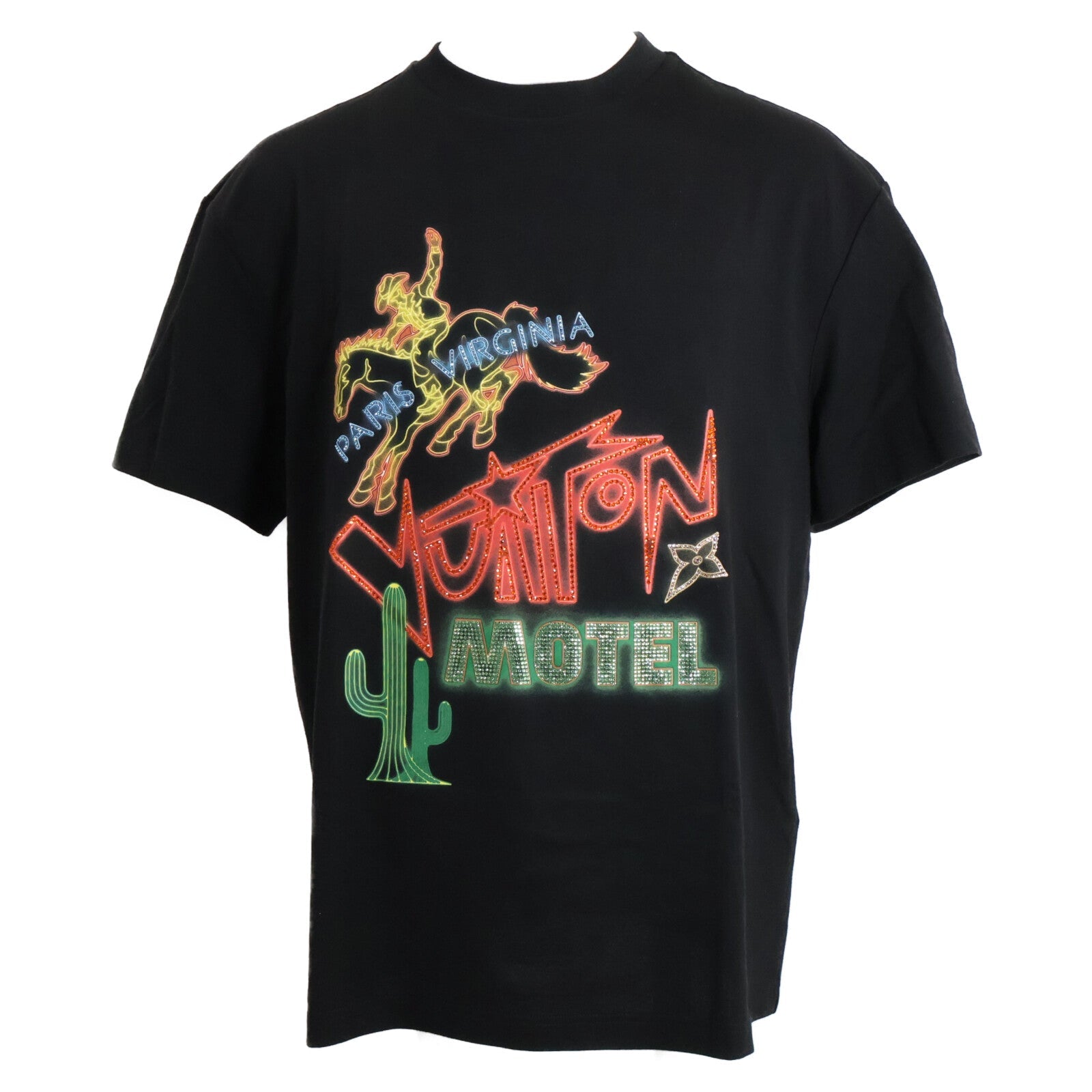 ルイヴィトン グラフィックエンベリッシュドコットンTシャツ トップス