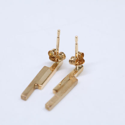 Susui K10 ジオメトリック ヒガキ ピアス