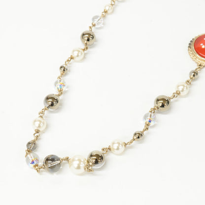 シャネル ココ マーク ラウンド プレート ロング ネックレス