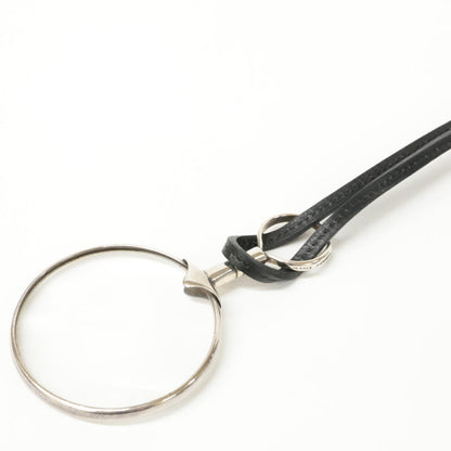 エルメス 925 シルバー レザー ペンダント ネックレス