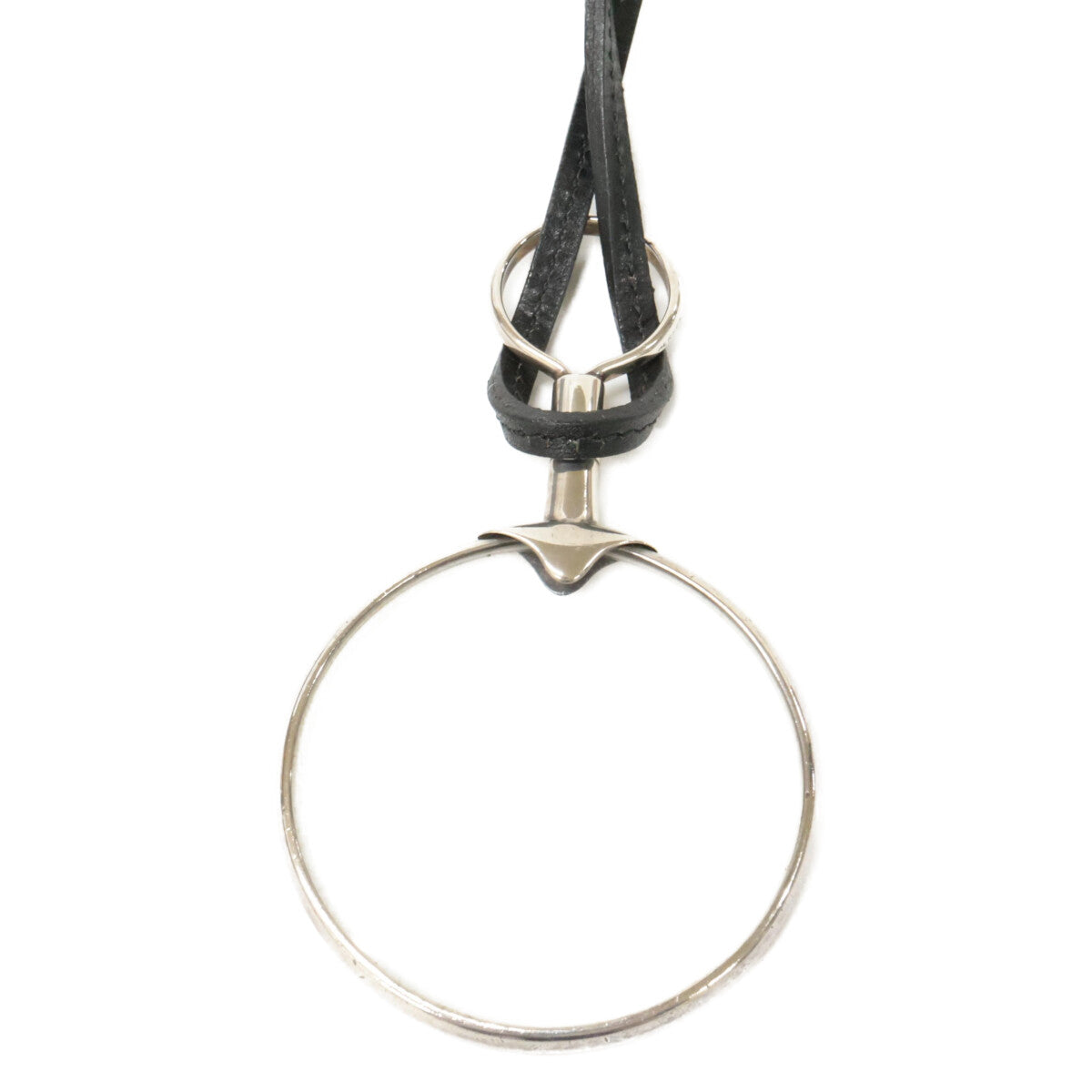 エルメス 925 シルバー レザー ペンダント ネックレス