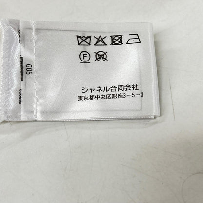 シャネル チェーンココマークボタンフリル五分袖ブラウス