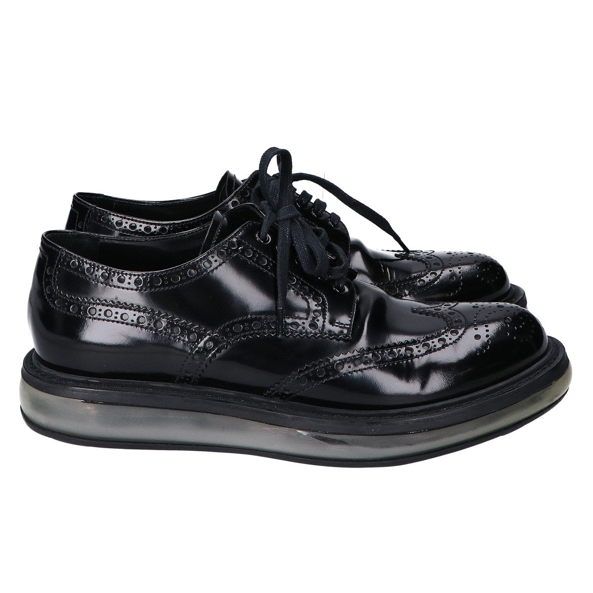 プラダ パテントオックスフォードシューズ