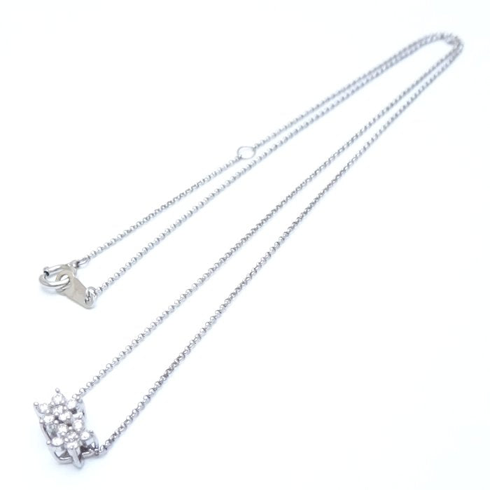 Tasaki ダイヤモンド ネックレス K18WG ホワイト ゴールド