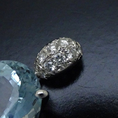Tasaki アクアマリン ダイヤモンド ペンダント K18WG