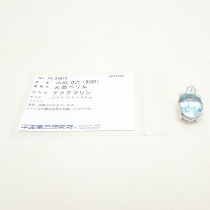 Tasaki アクアマリン ダイヤモンド ペンダント K18WG