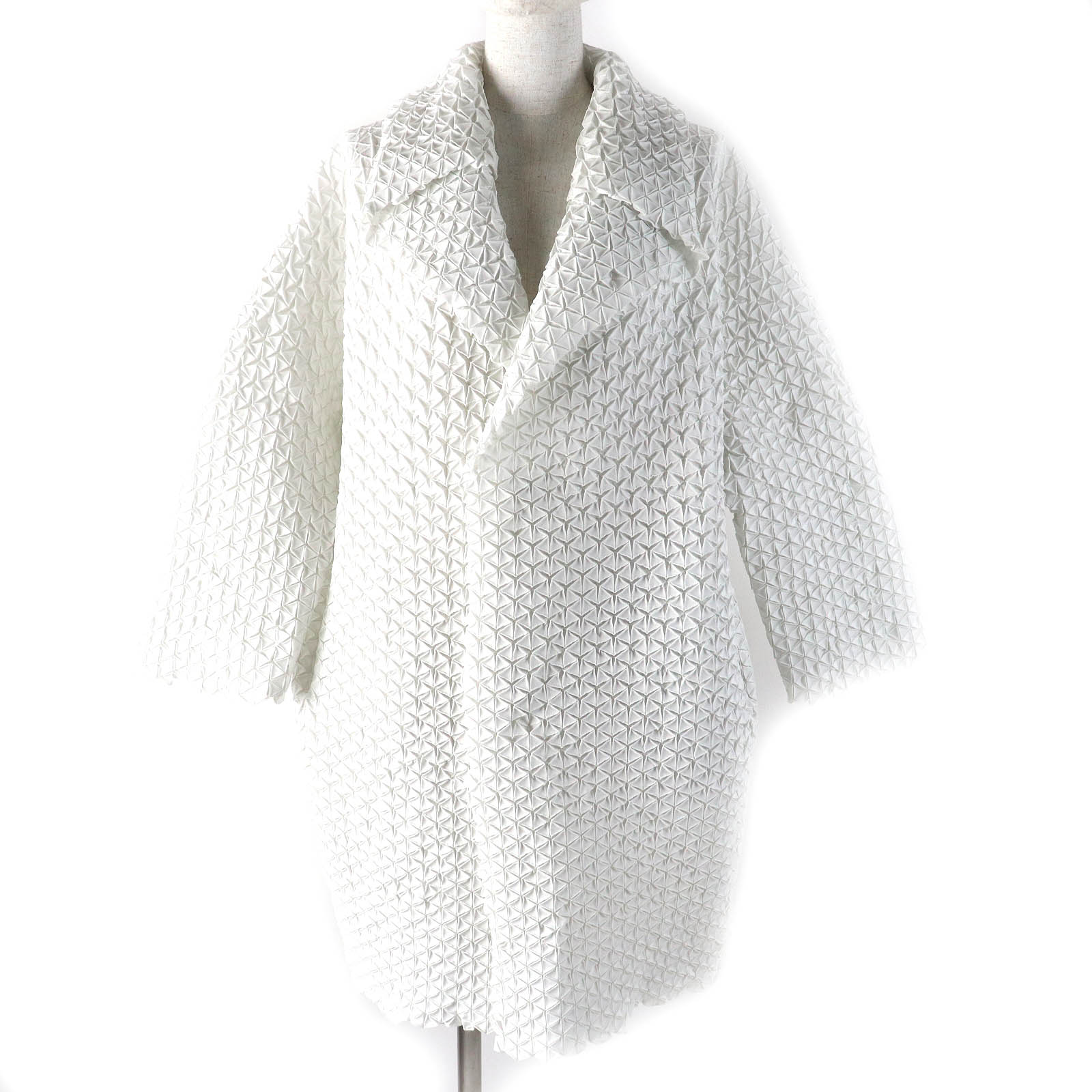 ISSEY MIYAKE スチーム プリーツ ポリエステル コットン コート