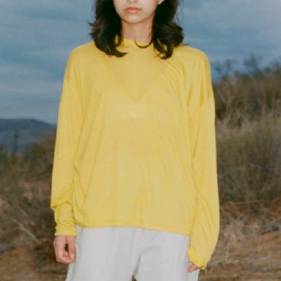 ベースレンジ LOOSE LONG SLEEVE TEE バンブーリヨセル 長袖Tシャツ
