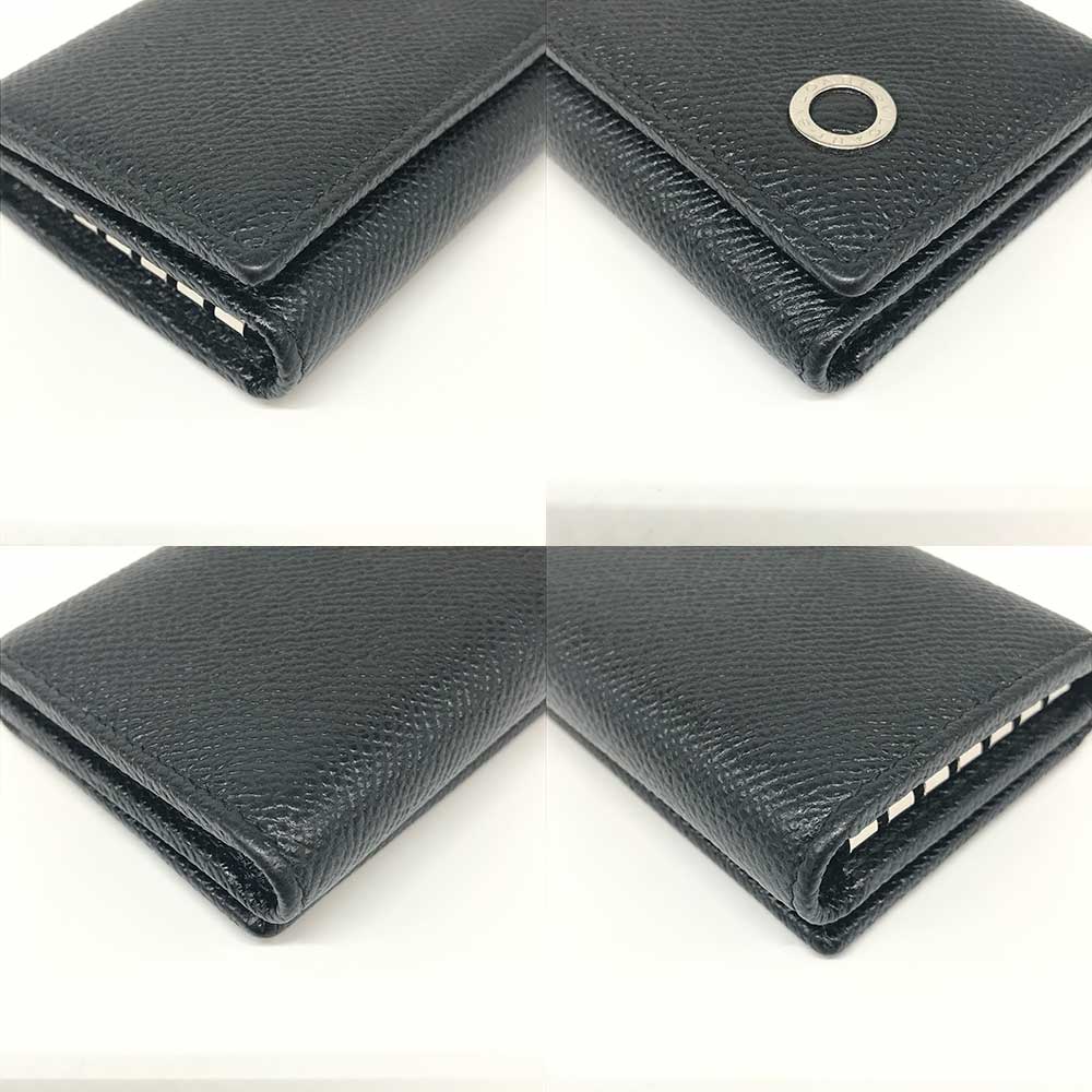 ブルガリ グレイン カーフ キーケース ブラック