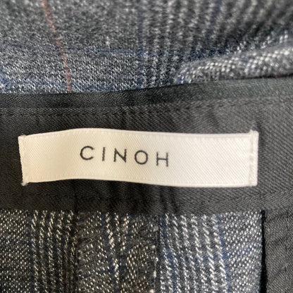 CINOH グレンチェックワイドパンツ
