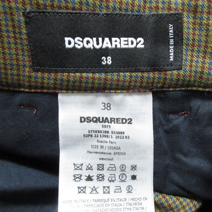 Dsquared2 ハウンドトゥース ハイウエスト トラウザー