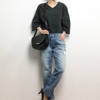 FRUIT OF THE LOOM x BEAMS BOY Vネック フットボール シャツ S