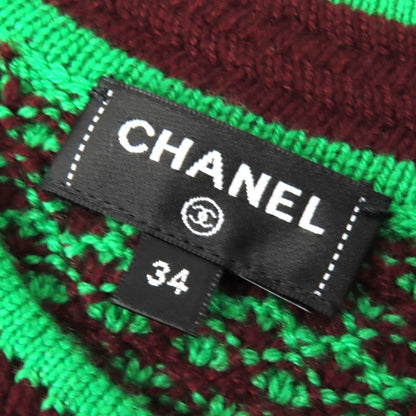 シャネル 23A P75435 カシミア ニット ドレス