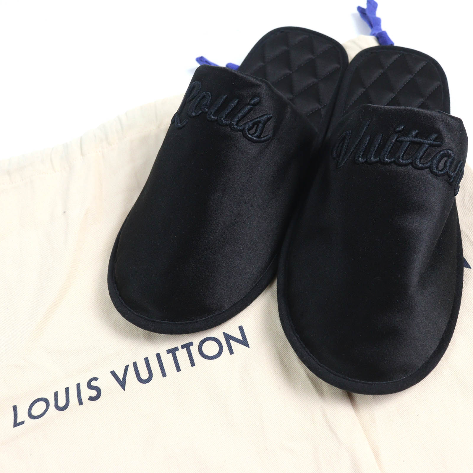 ルイヴィトン LV スウィート ライン サテン スリッパ