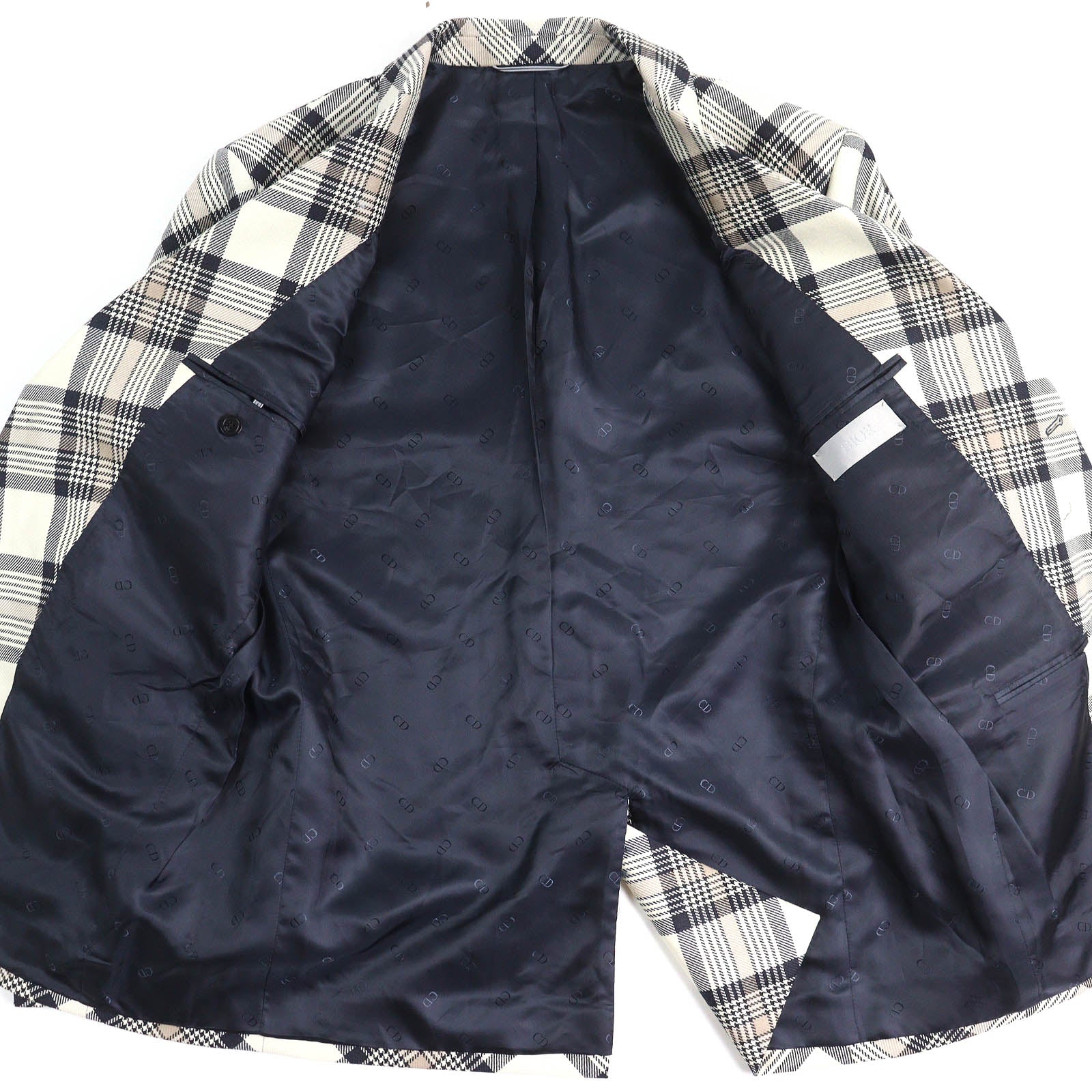 ディオール 22AW チェック テーラード ジャケット