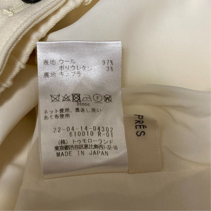 デプレ ウールフランネルセミワイドパンツ