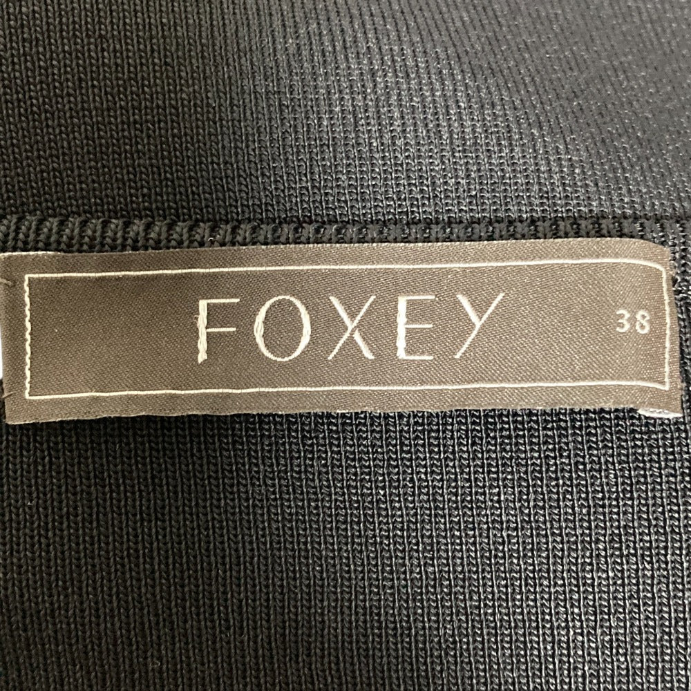 FOXEY ストレッチラウンドネックカーディガン