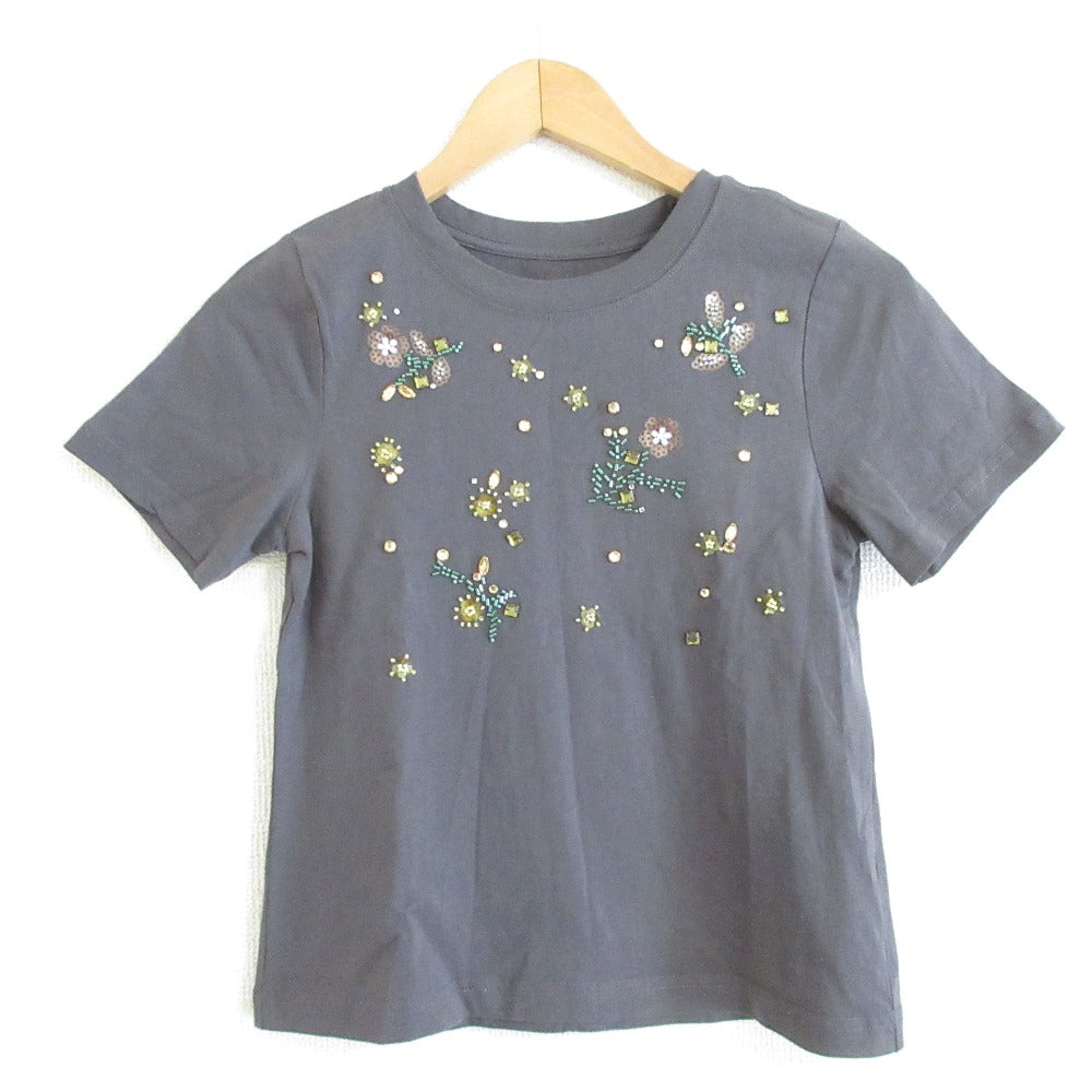 Lily Brown CANDY STOCK ビジューエンブロイダリーTシャツ