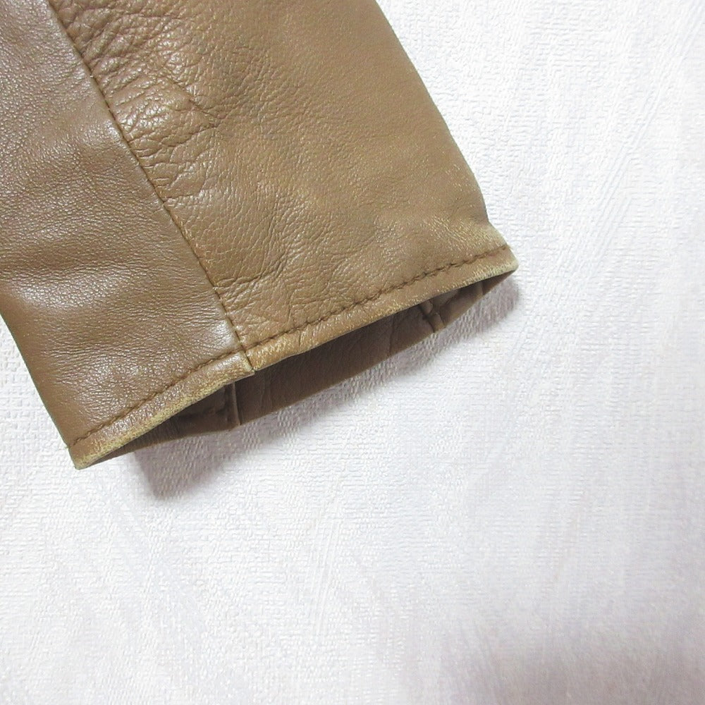 LE CIEL BLEU ラム レザー ライダース ジャケット
