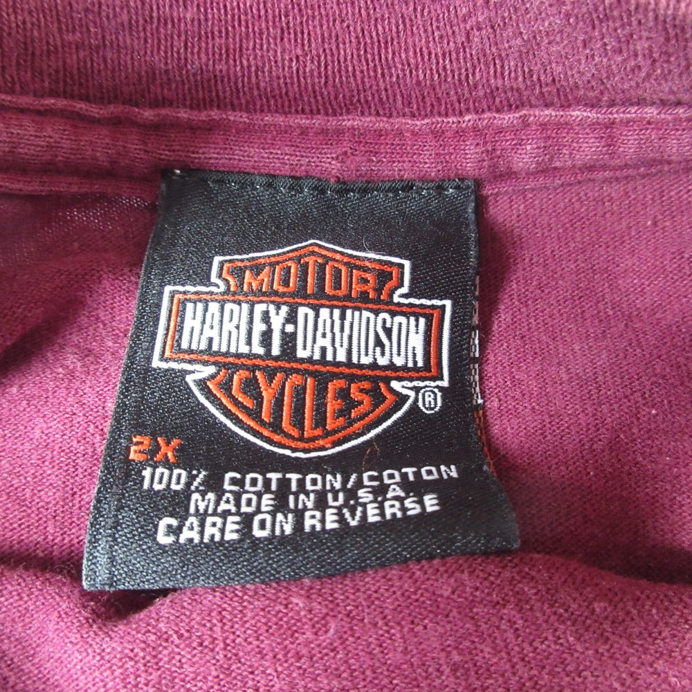 HARLEY DAVIDSON ロゴプリント コットンTシャツ