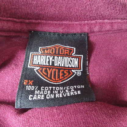 HARLEY DAVIDSON ロゴプリント コットンTシャツ