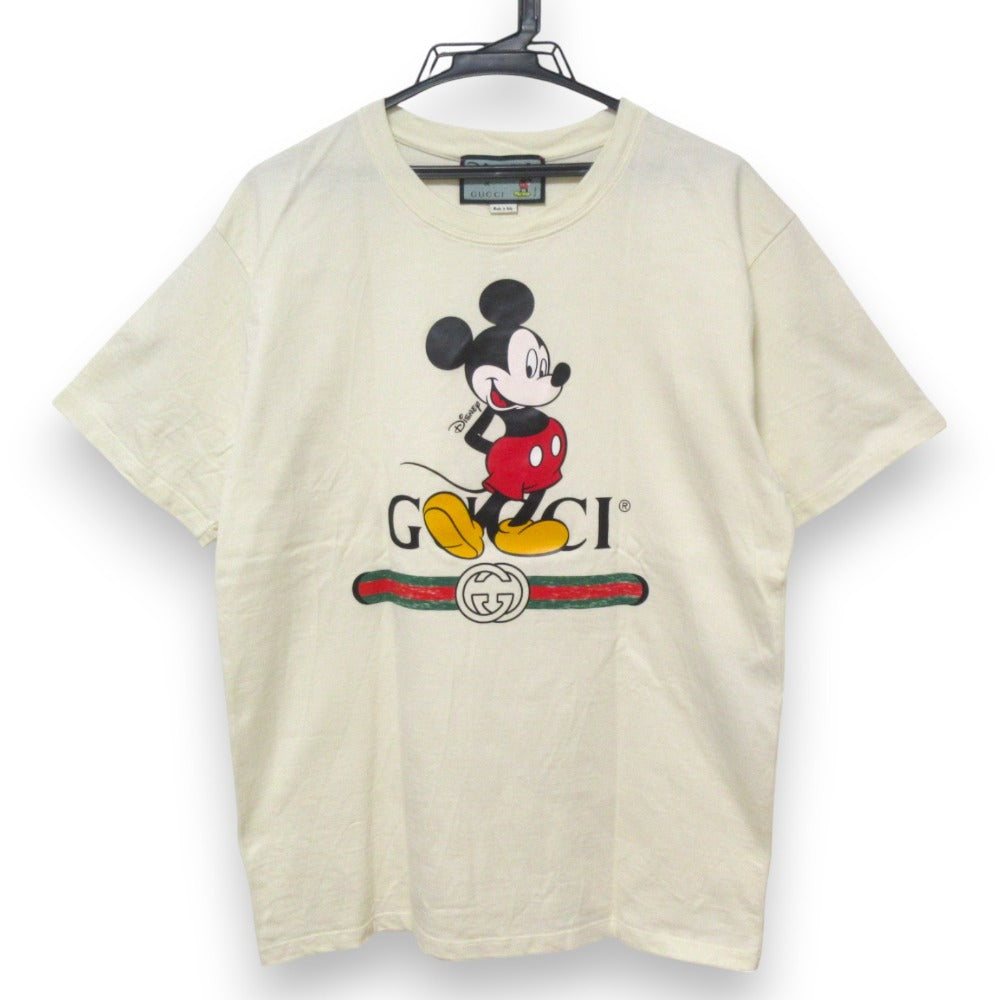 グッチ ディズニーコラボ ロゴプリント コットン Tシャツ
