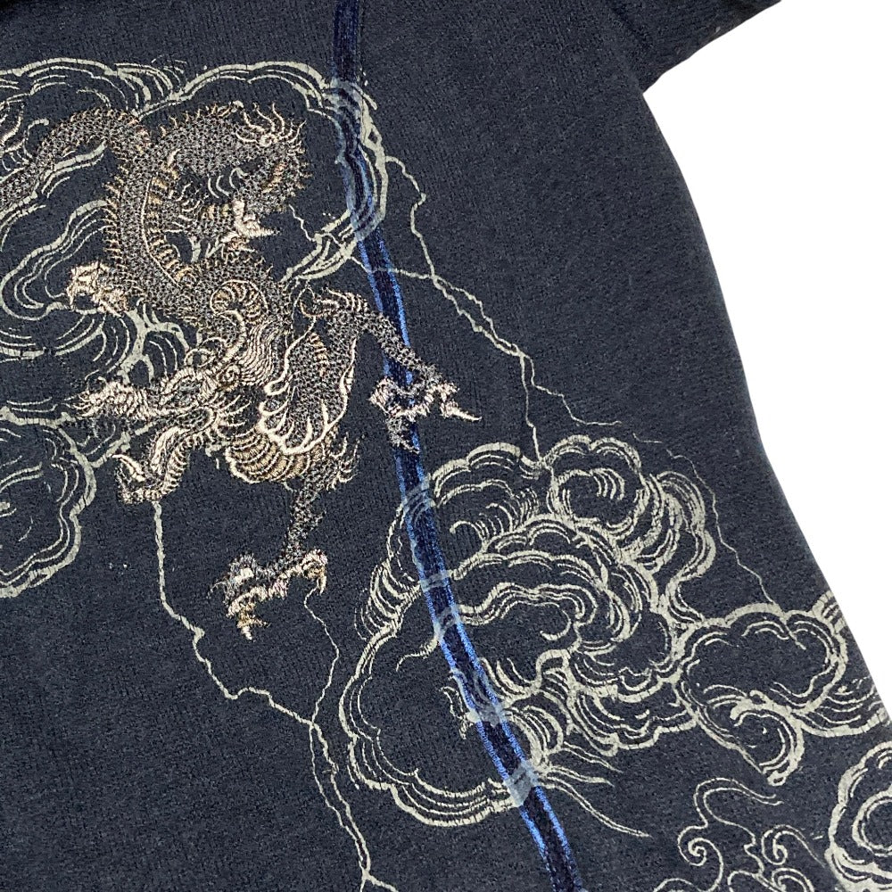 オッズクローチェ 龍刺繍ニットカットソー