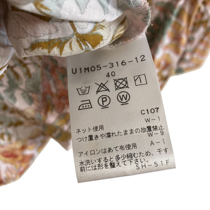 トランスワーク プリントタックプルオーバーブラウス