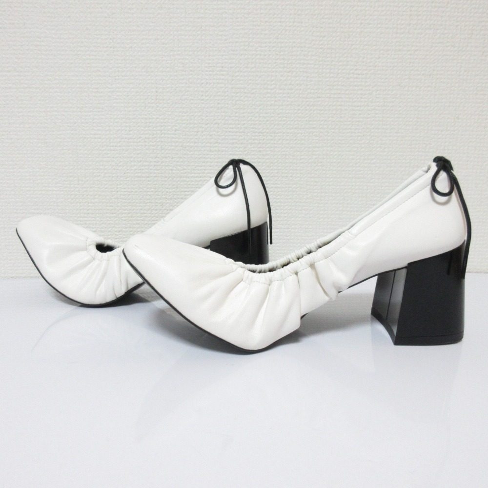 Patou レザー ドローストリング パンプス
