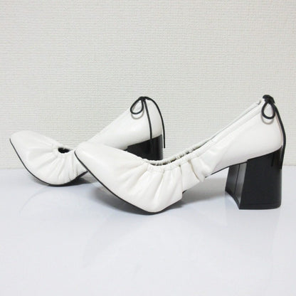 Patou レザー ドローストリング パンプス