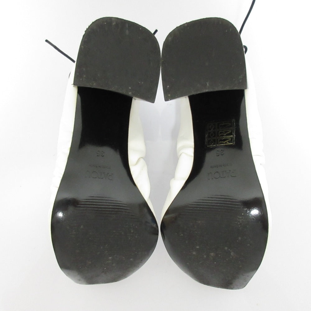 Patou レザー ドローストリング パンプス