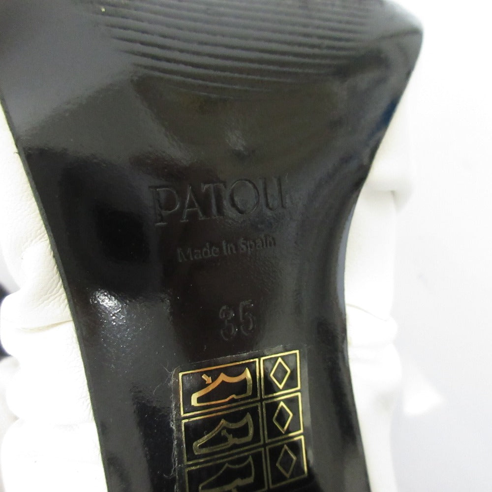 Patou レザー ドローストリング パンプス