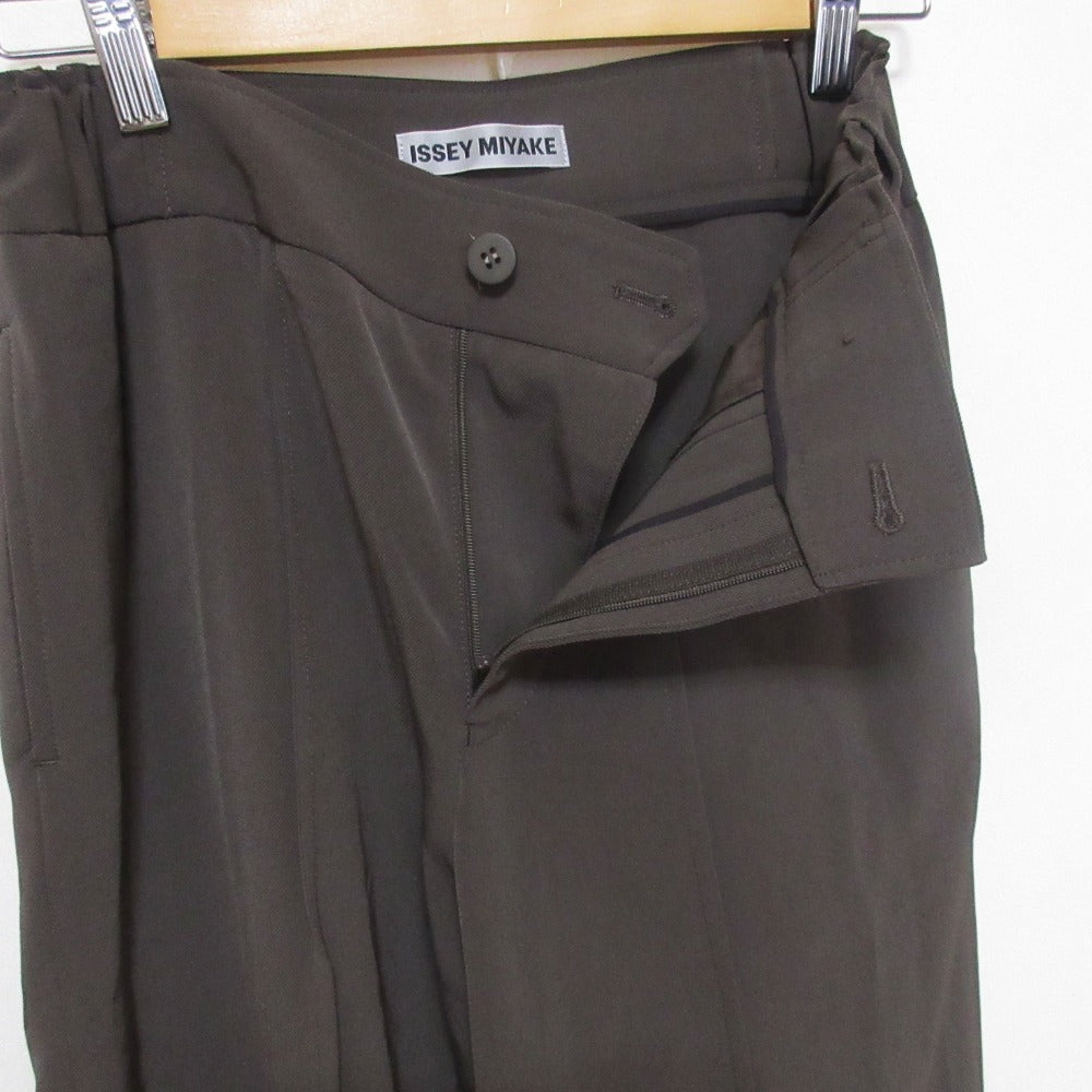 ISSEY MIYAKE センタープリーツ ワイドパンツ