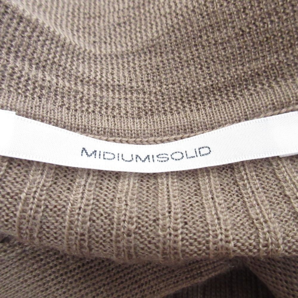 ミディウミソリッド rib stitch ロングカーディガン