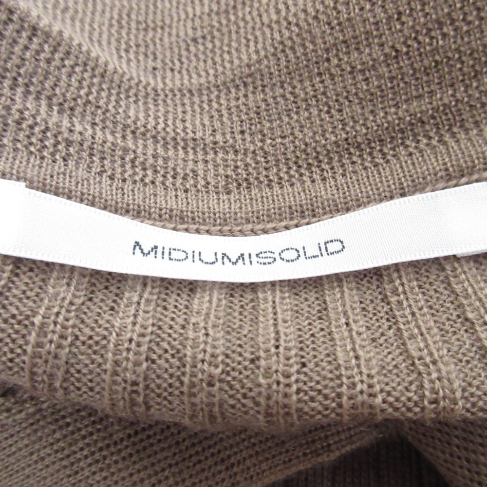 ミディウミソリッド rib stitch ロングカーディガン
