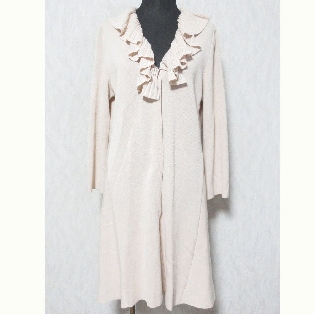TO BE CHIC フリル カラー ニット カーディガン