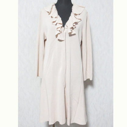 TO BE CHIC フリル カラー ニット カーディガン
