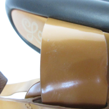 ランバン パテントレザーサンダル