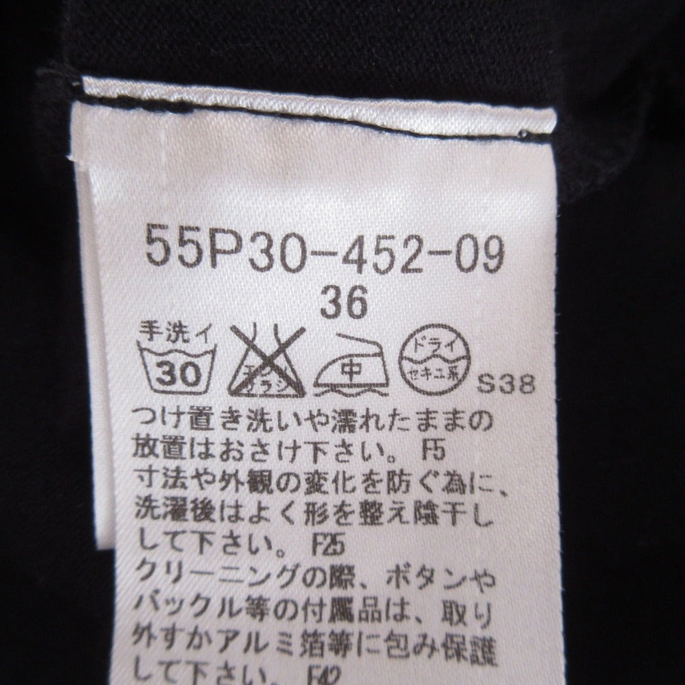 ブルーレーベルクレストブリッジ ロゴ裏地チェック七分袖カットソー