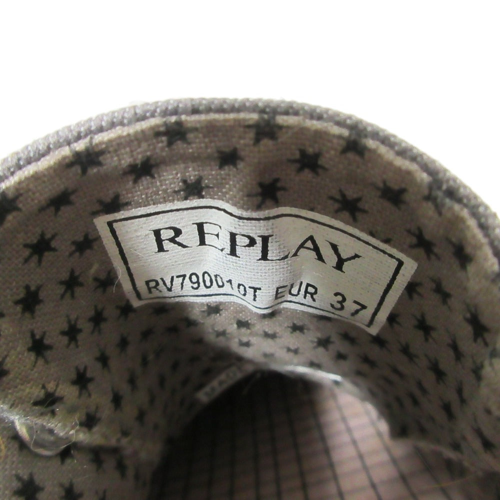 Replay 刺繍ロゴ デニム スニーカー