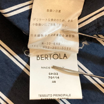 MIRKO BERTOLA ストライプコットンシャツ