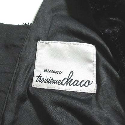 troisiemeCHACO ベロア レース オールインワン