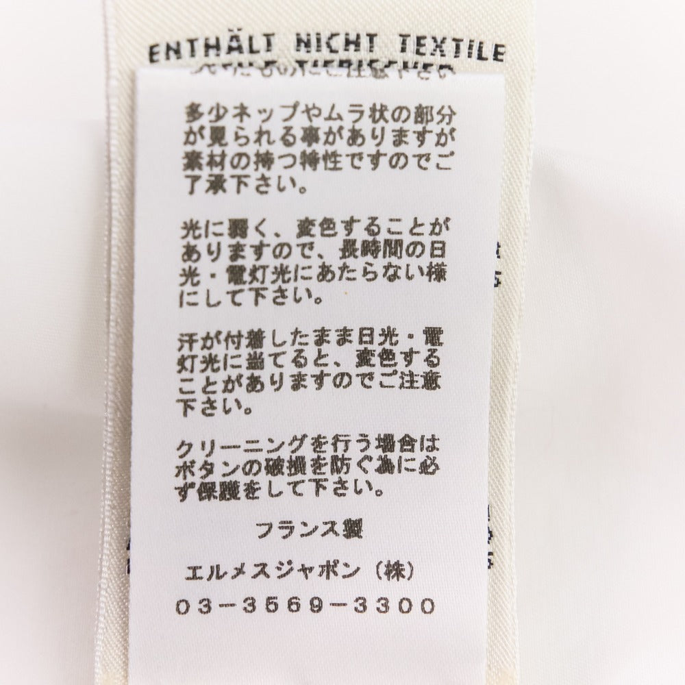 エルメス 比翼コットン2wayシャツ40