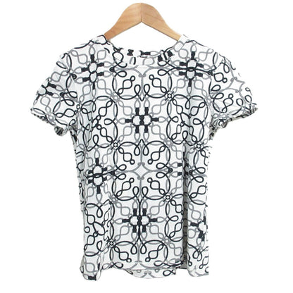 エルメス コルドリエールプリントマイクロショートスリーブTシャツ38 コットンTシャツ