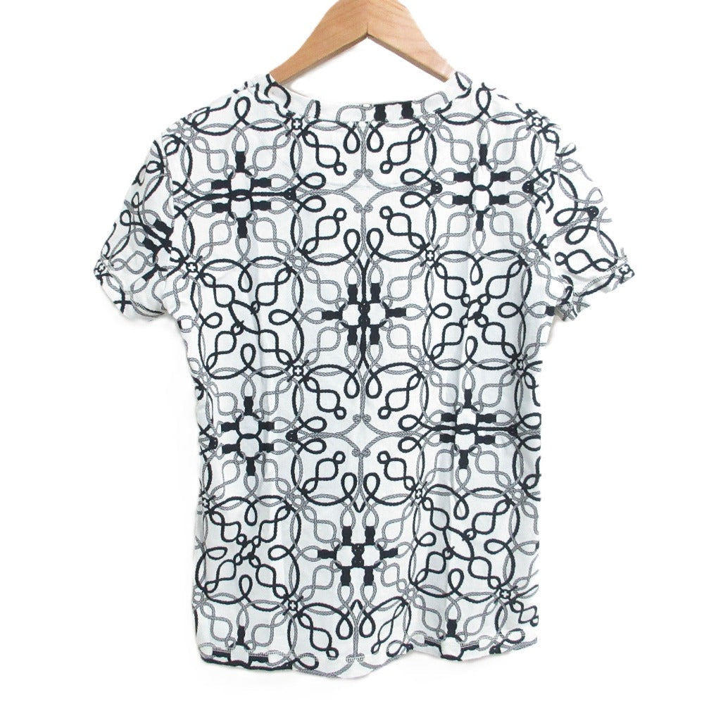 エルメス コルドリエールプリントマイクロショートスリーブTシャツ38 コットンTシャツ